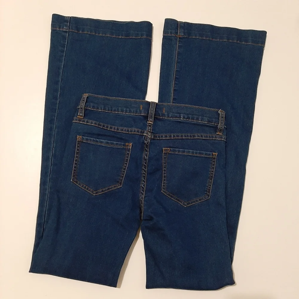 Free People Blue Flared Leg Jeans Size 26